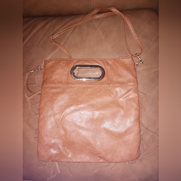🐘 ALDO brown crossbody/handbag with fringe - Picture 4 of 8